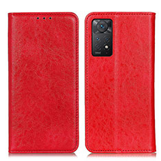 Funda de Cuero Cartera con Soporte Carcasa K01Z para Xiaomi Redmi Note 11 Pro 4G Rojo