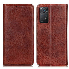 Funda de Cuero Cartera con Soporte Carcasa K01Z para Xiaomi Redmi Note 12 Pro 4G Marron