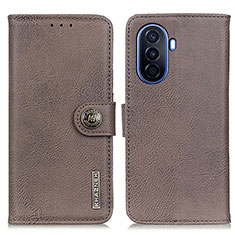 Funda de Cuero Cartera con Soporte Carcasa K02Z para Huawei Nova Y71 Gris