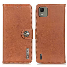 Funda de Cuero Cartera con Soporte Carcasa K02Z para Nokia C110 Marron