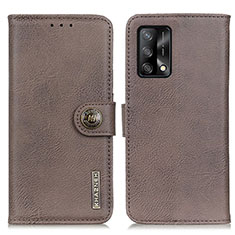 Funda de Cuero Cartera con Soporte Carcasa K02Z para Oppo A95 4G Gris