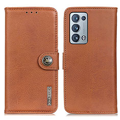 Funda de Cuero Cartera con Soporte Carcasa K02Z para Oppo Reno6 Pro+ Plus 5G Marron