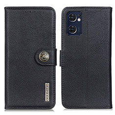 Funda de Cuero Cartera con Soporte Carcasa K02Z para Oppo Reno7 5G Negro