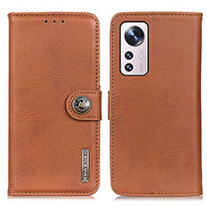 Funda de Cuero Cartera con Soporte Carcasa K02Z para Xiaomi Mi 12 Pro 5G Marron