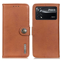 Funda de Cuero Cartera con Soporte Carcasa K02Z para Xiaomi Redmi Note 11E Pro 5G Marron