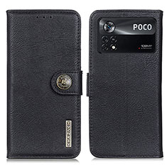 Funda de Cuero Cartera con Soporte Carcasa K02Z para Xiaomi Redmi Note 11E Pro 5G Negro