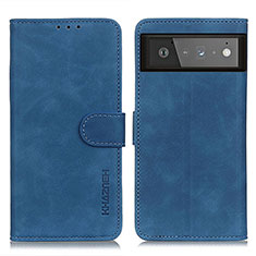 Funda de Cuero Cartera con Soporte Carcasa K03Z para Google Pixel 6 5G Azul