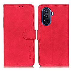 Funda de Cuero Cartera con Soporte Carcasa K03Z para Huawei Enjoy 50 Rojo