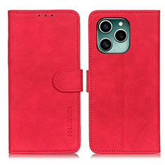 Funda de Cuero Cartera con Soporte Carcasa K03Z para Huawei Honor 60 SE 5G Rojo