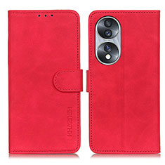 Funda de Cuero Cartera con Soporte Carcasa K03Z para Huawei Honor 70 5G Rojo