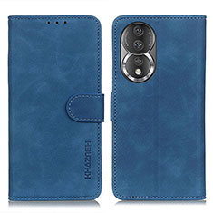 Funda de Cuero Cartera con Soporte Carcasa K03Z para Huawei Honor 80 5G Azul