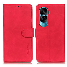 Funda de Cuero Cartera con Soporte Carcasa K03Z para Huawei Honor 90 Lite 5G Rojo