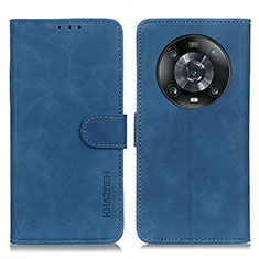 Funda de Cuero Cartera con Soporte Carcasa K03Z para Huawei Honor Magic4 Pro 5G Azul