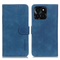 Funda de Cuero Cartera con Soporte Carcasa K03Z para Huawei Honor X6a Azul