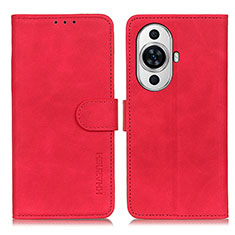 Funda de Cuero Cartera con Soporte Carcasa K03Z para Huawei Nova 11 Pro Rojo