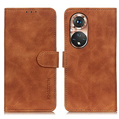 Funda de Cuero Cartera con Soporte Carcasa K03Z para Huawei Nova 9 Marron