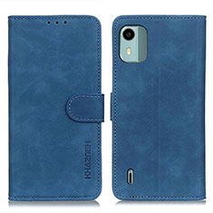 Funda de Cuero Cartera con Soporte Carcasa K03Z para Nokia C12 Plus Azul