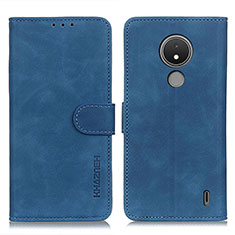 Funda de Cuero Cartera con Soporte Carcasa K03Z para Nokia C21 Azul