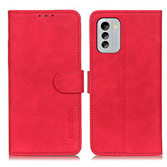 Funda de Cuero Cartera con Soporte Carcasa K03Z para Nokia G60 5G Rojo