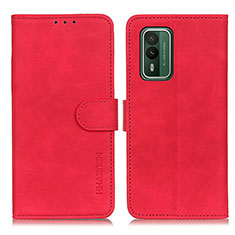 Funda de Cuero Cartera con Soporte Carcasa K03Z para Nokia XR21 Rojo