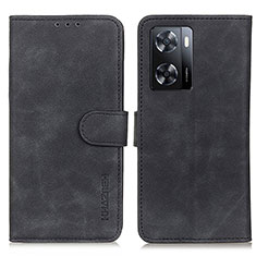 Funda de Cuero Cartera con Soporte Carcasa K03Z para Oppo A57 4G Negro