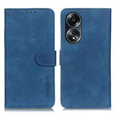 Funda de Cuero Cartera con Soporte Carcasa K03Z para Oppo A78 5G Azul