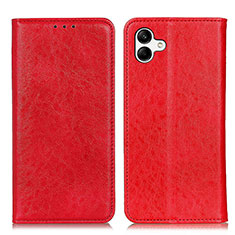 Funda de Cuero Cartera con Soporte Carcasa K03Z para Samsung Galaxy A04E Rojo