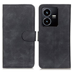 Funda de Cuero Cartera con Soporte Carcasa K03Z para Vivo Y22s Negro