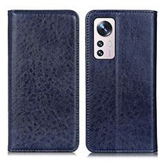 Funda de Cuero Cartera con Soporte Carcasa K03Z para Xiaomi Mi 12S 5G Azul