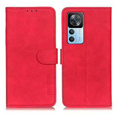Funda de Cuero Cartera con Soporte Carcasa K03Z para Xiaomi Mi 12T Pro 5G Rojo