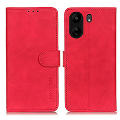 Funda de Cuero Cartera con Soporte Carcasa K03Z para Xiaomi Redmi 13C Rojo