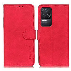 Funda de Cuero Cartera con Soporte Carcasa K03Z para Xiaomi Redmi K50 Pro 5G Rojo