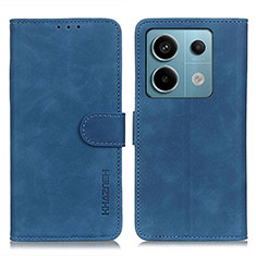 Funda de Cuero Cartera con Soporte Carcasa K03Z para Xiaomi Redmi Note 13 Pro 5G Azul