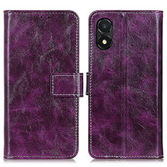 Funda de Cuero Cartera con Soporte Carcasa K04Z para Huawei Honor X5 Morado