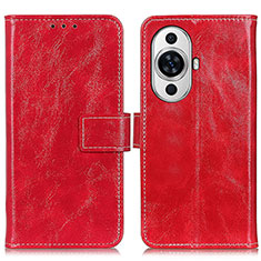 Funda de Cuero Cartera con Soporte Carcasa K04Z para Huawei Nova 11 Pro Rojo