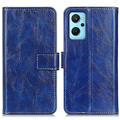 Funda de Cuero Cartera con Soporte Carcasa K04Z para Oppo A96 4G Azul