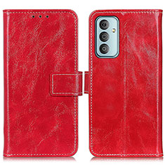 Funda de Cuero Cartera con Soporte Carcasa K04Z para Samsung Galaxy M13 4G Rojo