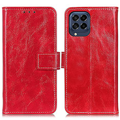 Funda de Cuero Cartera con Soporte Carcasa K04Z para Samsung Galaxy M53 5G Rojo