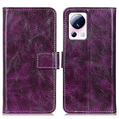 Funda de Cuero Cartera con Soporte Carcasa K04Z para Xiaomi Mi 12 Lite NE 5G Morado