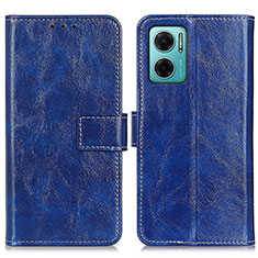 Funda de Cuero Cartera con Soporte Carcasa K04Z para Xiaomi Redmi 10 5G Azul