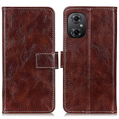 Funda de Cuero Cartera con Soporte Carcasa K04Z para Xiaomi Redmi Note 11R 5G Marron