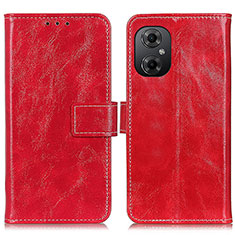 Funda de Cuero Cartera con Soporte Carcasa K04Z para Xiaomi Redmi Note 11R 5G Rojo