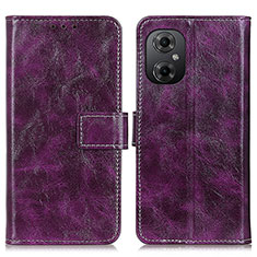 Funda de Cuero Cartera con Soporte Carcasa K04Z para Xiaomi Redmi Note 12R Pro 5G Morado