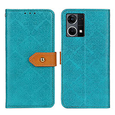 Funda de Cuero Cartera con Soporte Carcasa K05Z para Oppo F21 Pro 4G Verde