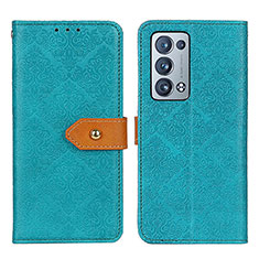 Funda de Cuero Cartera con Soporte Carcasa K05Z para Oppo Reno6 Pro 5G Verde