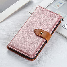 Funda de Cuero Cartera con Soporte Carcasa K05Z para Xiaomi Redmi Note 10 4G Rosa