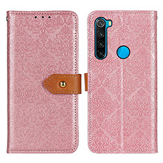 Funda de Cuero Cartera con Soporte Carcasa K05Z para Xiaomi Redmi Note 8 (2021) Rosa