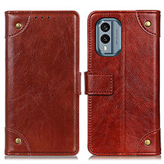 Funda de Cuero Cartera con Soporte Carcasa K06Z para Nokia X30 5G Marron Claro