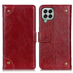 Funda de Cuero Cartera con Soporte Carcasa K06Z para Samsung Galaxy M33 5G Rojo
