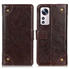 Funda de Cuero Cartera con Soporte Carcasa K06Z para Xiaomi Mi 12X 5G Marron